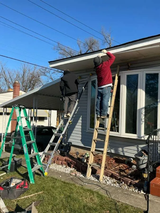 Restoration crew performing exterior repair in East Brandywine